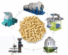 Wood pellet production line